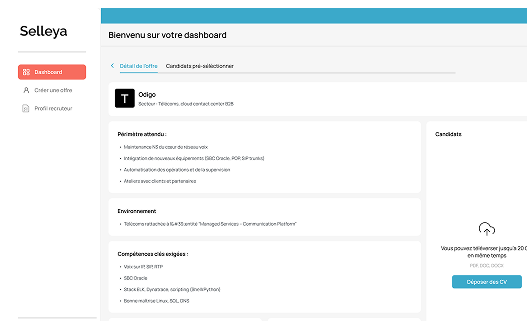Job details dashboard